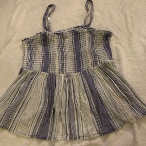 Torrid striped mini peplum top